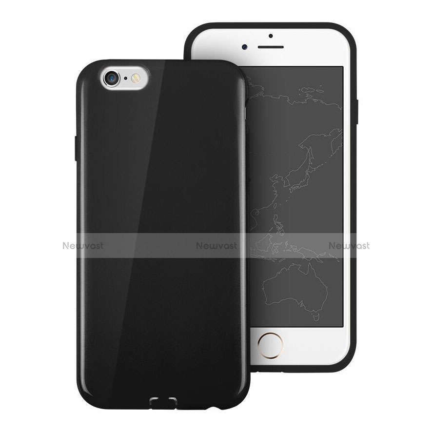 Silicone Candy Rubber Gel Soft Cover for Apple iPhone 6S Black