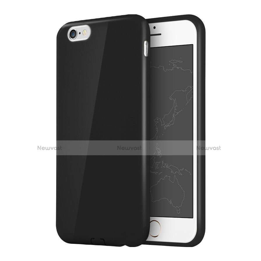 Silicone Candy Rubber Gel Soft Cover for Apple iPhone 6S Black