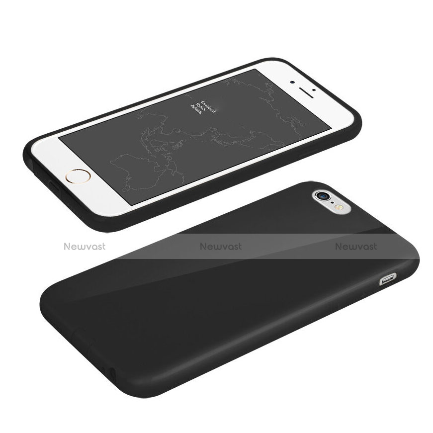 Silicone Candy Rubber Gel Soft Cover for Apple iPhone 6S Black