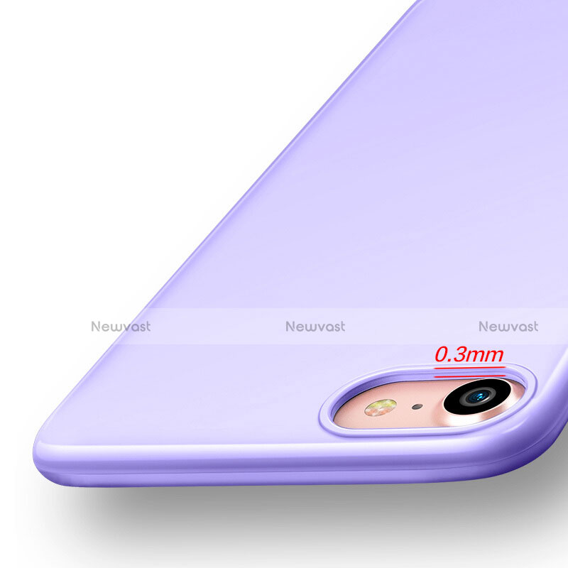 Silicone Candy Rubber Gel Soft Cover for Apple iPhone 8 Purple