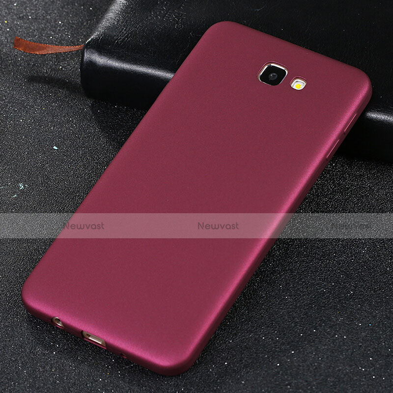 Silicone Candy Rubber Gel Soft Cover for Samsung Galaxy J7 Prime Red