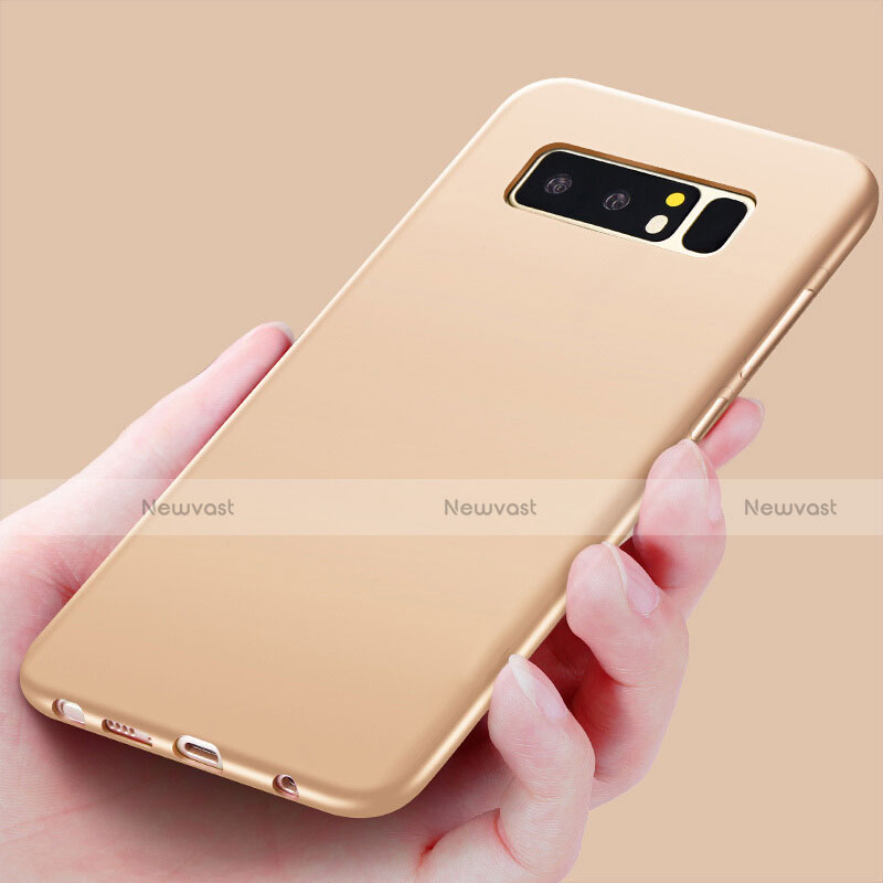 Silicone Candy Rubber Gel Soft Cover for Samsung Galaxy Note 8 Duos N950F Gold