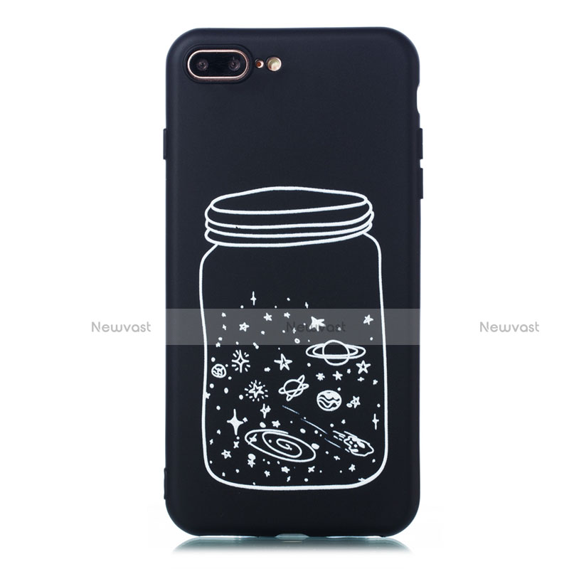 Silicone Candy Rubber Gel Starry Sky Soft Case Cover for Apple iPhone 7 Plus White