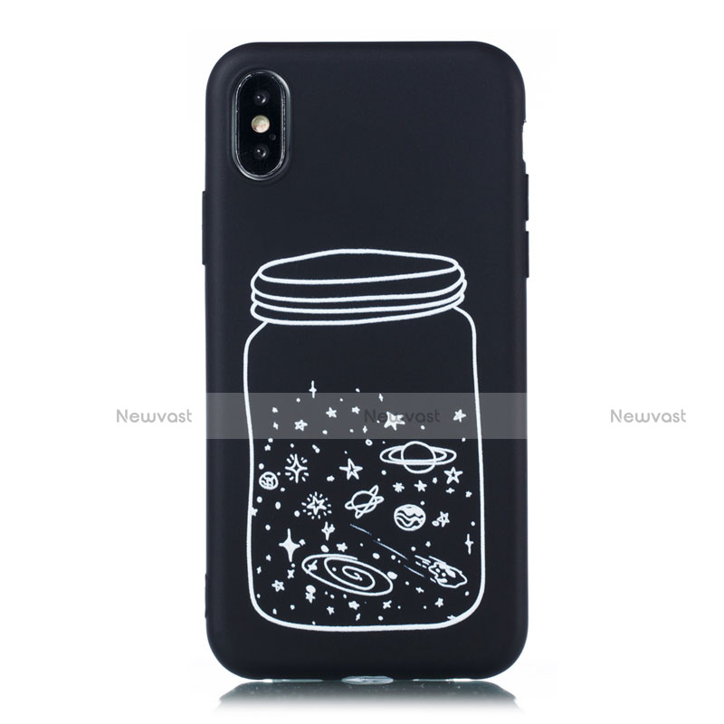 Silicone Candy Rubber Gel Starry Sky Soft Case Cover for Apple iPhone XR White