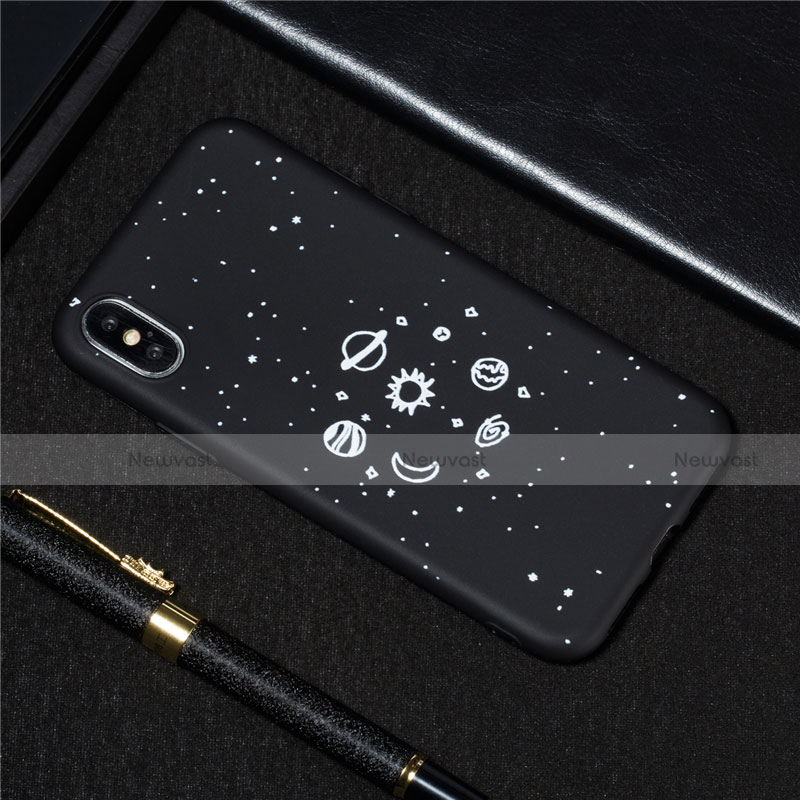 Silicone Candy Rubber Gel Starry Sky Soft Case Cover for Apple iPhone Xs