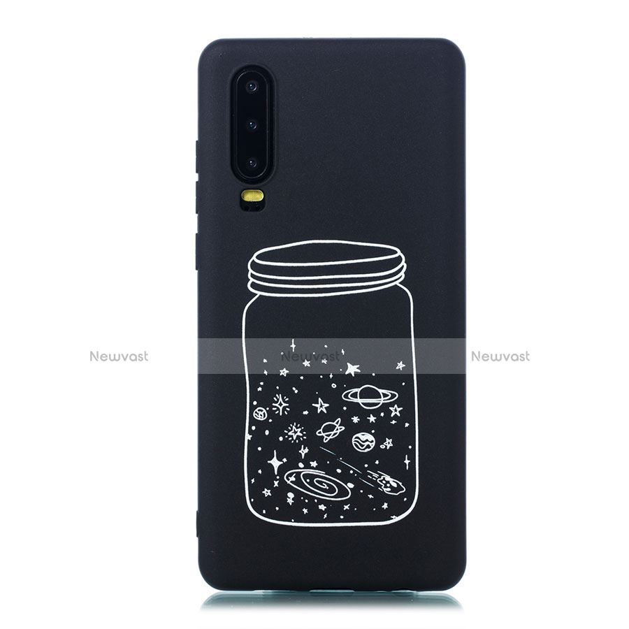 Silicone Candy Rubber Gel Starry Sky Soft Case Cover for Huawei P30 White