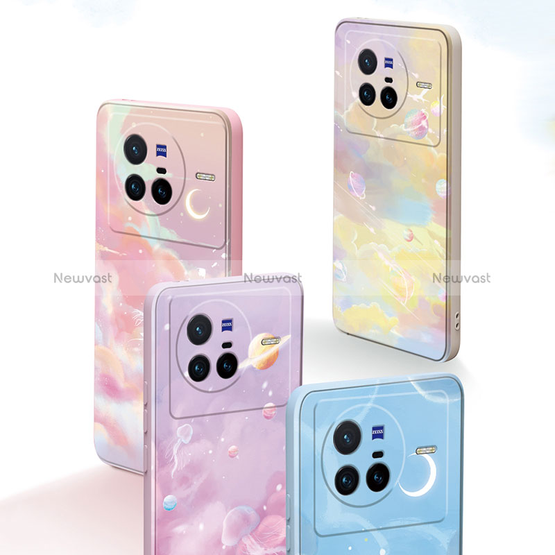 Silicone Candy Rubber Gel Starry Sky Soft Case Cover S01 for Vivo X80 5G