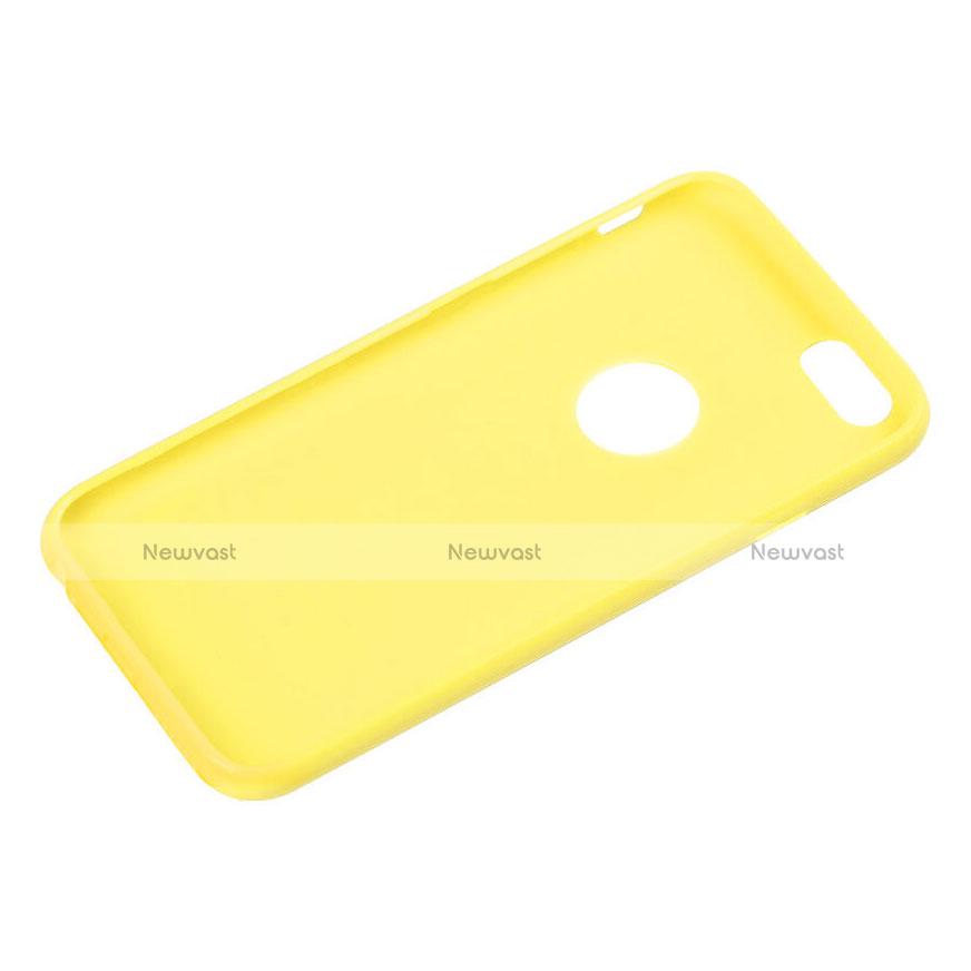 Silicone Candy Rubber Soft Case With Hole for Apple iPhone 6S Yellow