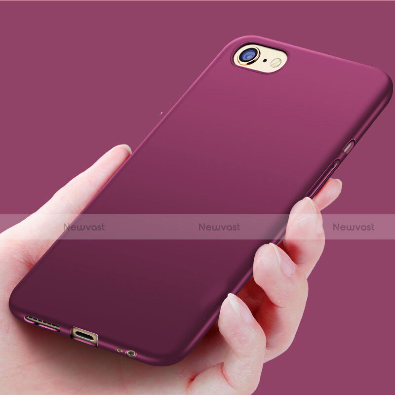 Silicone Candy Rubber Soft Cover Gel for Apple iPhone 7 Purple
