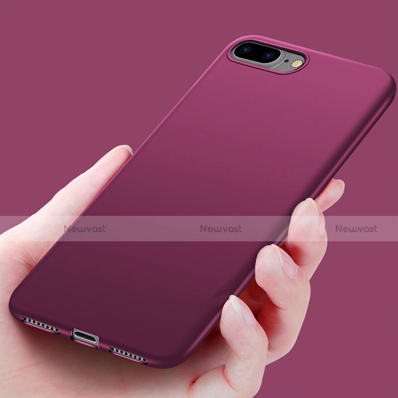 Silicone Candy Rubber Soft Cover Gel for Apple iPhone 8 Plus Purple