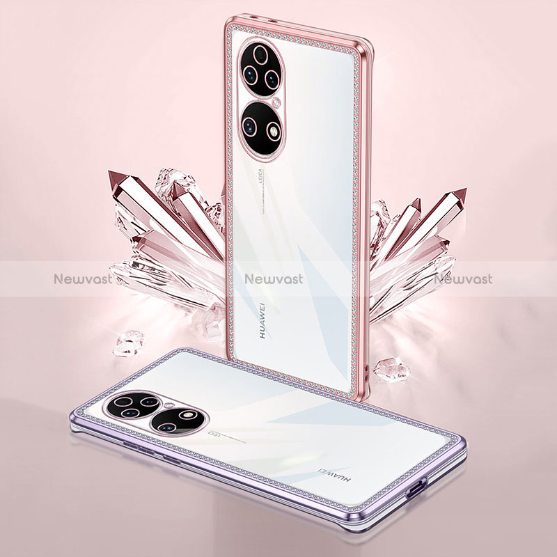 Silicone Candy Rubber TPU Bling-Bling Soft Case Cover AT2 for Huawei P50 Pro