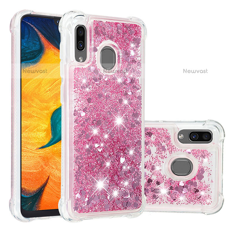Silicone Candy Rubber TPU Bling-Bling Soft Case Cover S01 for Samsung Galaxy A20