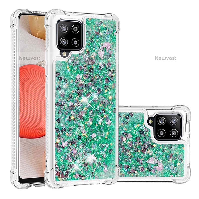 Silicone Candy Rubber TPU Bling-Bling Soft Case Cover S01 for Samsung Galaxy A42 5G Green