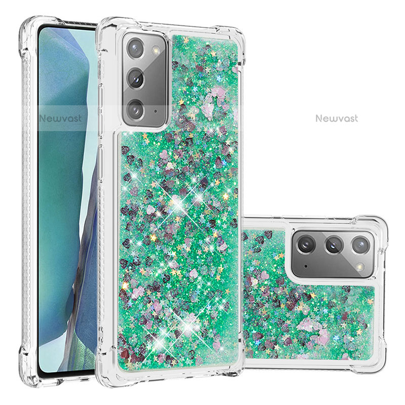 Silicone Candy Rubber TPU Bling-Bling Soft Case Cover S01 for Samsung Galaxy Note 20 5G Green
