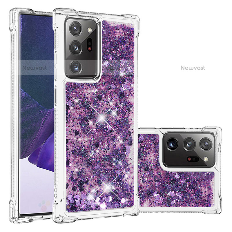 Silicone Candy Rubber TPU Bling-Bling Soft Case Cover S01 for Samsung Galaxy Note 20 Ultra 5G Purple