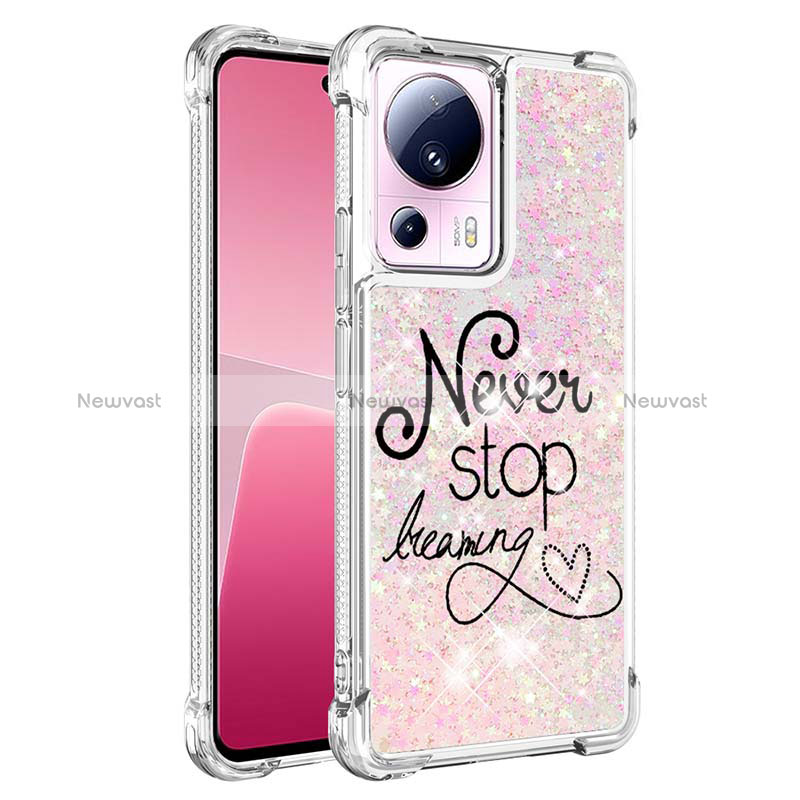 Silicone Candy Rubber TPU Bling-Bling Soft Case Cover S01 for Xiaomi Mi 13 Lite 5G Pink