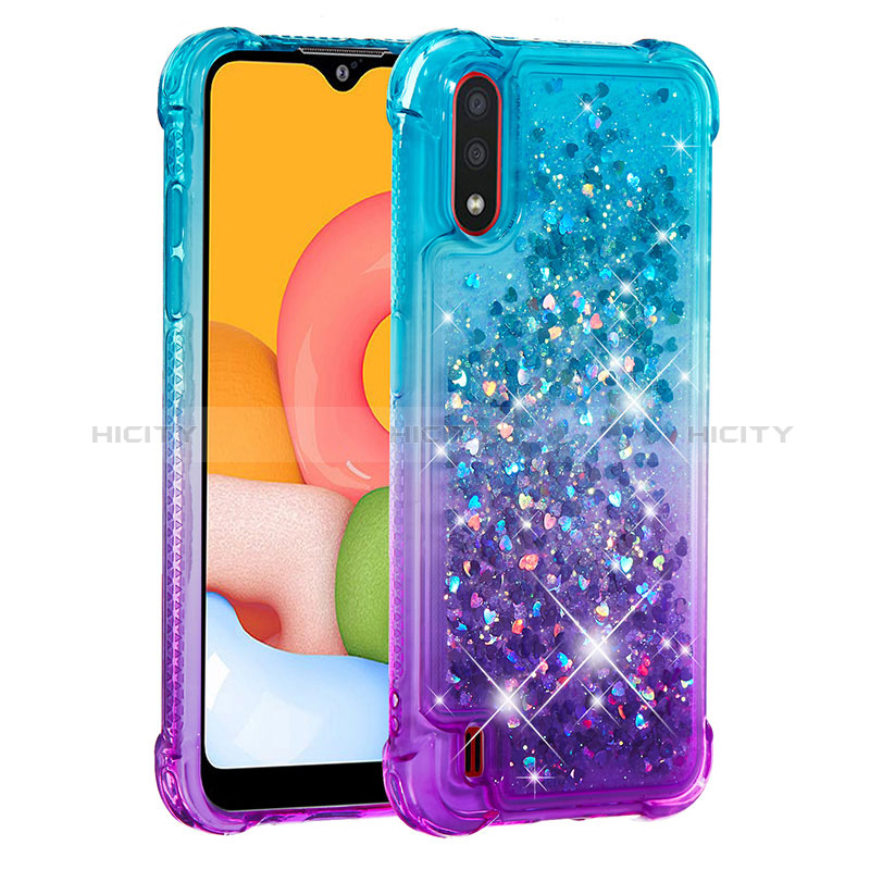 Silicone Candy Rubber TPU Bling-Bling Soft Case Cover S02 for Samsung Galaxy A01 SM-A015