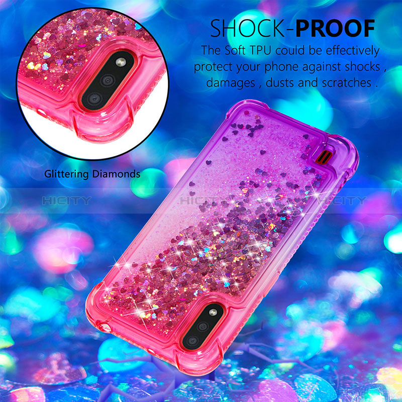 Silicone Candy Rubber TPU Bling-Bling Soft Case Cover S02 for Samsung Galaxy A01 SM-A015