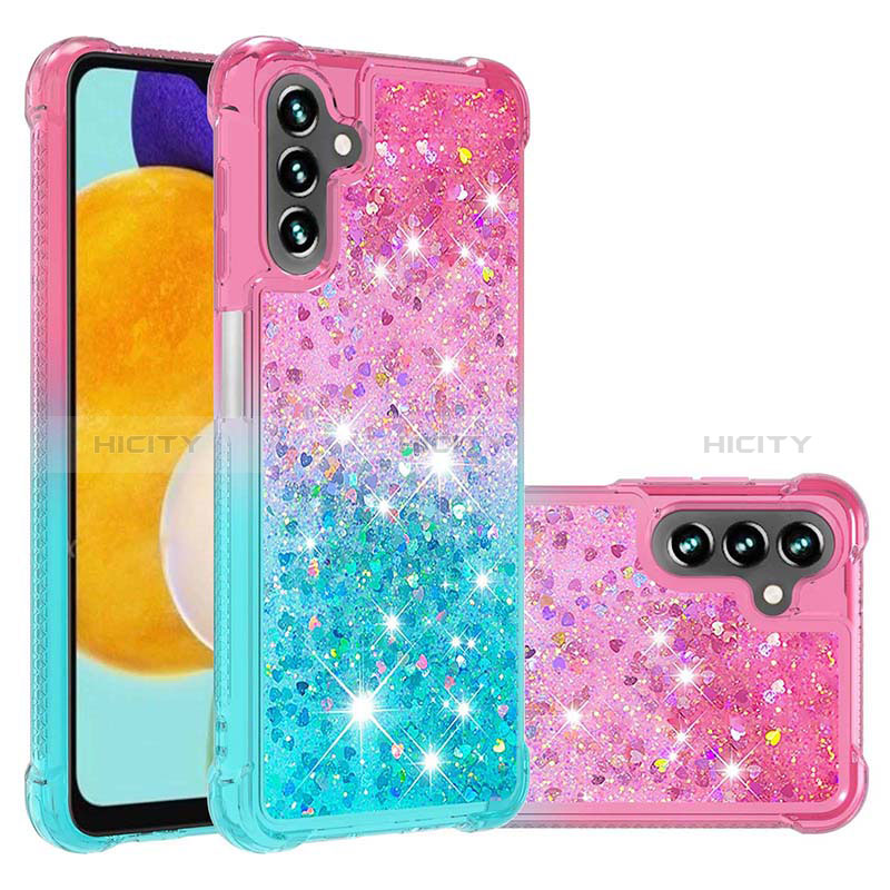 Silicone Candy Rubber TPU Bling-Bling Soft Case Cover S02 for Samsung Galaxy A04s Pink