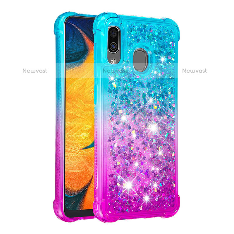 Silicone Candy Rubber TPU Bling-Bling Soft Case Cover S02 for Samsung Galaxy A20