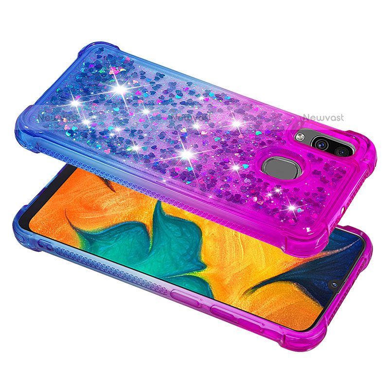 Silicone Candy Rubber TPU Bling-Bling Soft Case Cover S02 for Samsung Galaxy A20