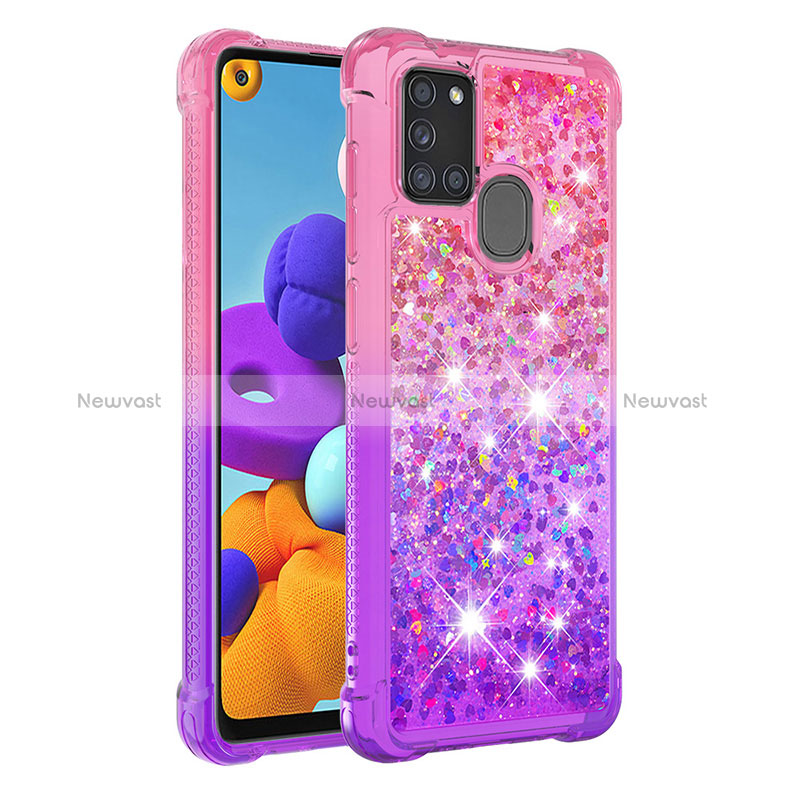 Silicone Candy Rubber TPU Bling-Bling Soft Case Cover S02 for Samsung Galaxy A21s