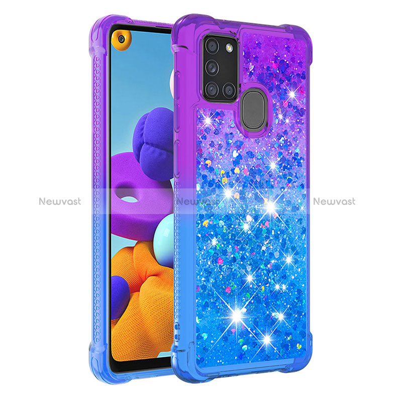 Silicone Candy Rubber TPU Bling-Bling Soft Case Cover S02 for Samsung Galaxy A21s