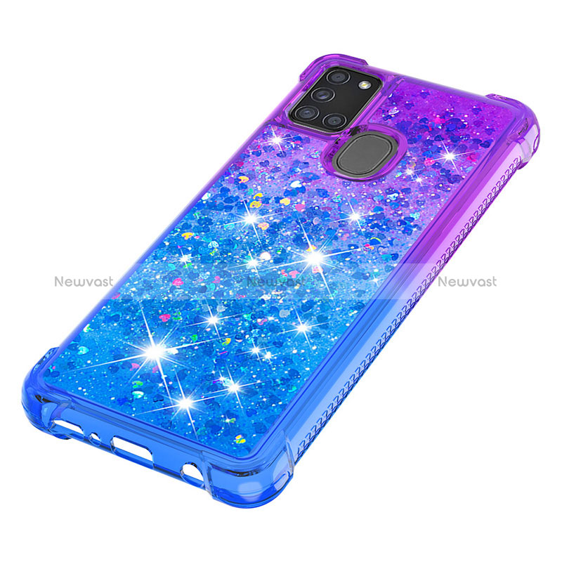 Silicone Candy Rubber TPU Bling-Bling Soft Case Cover S02 for Samsung Galaxy A21s