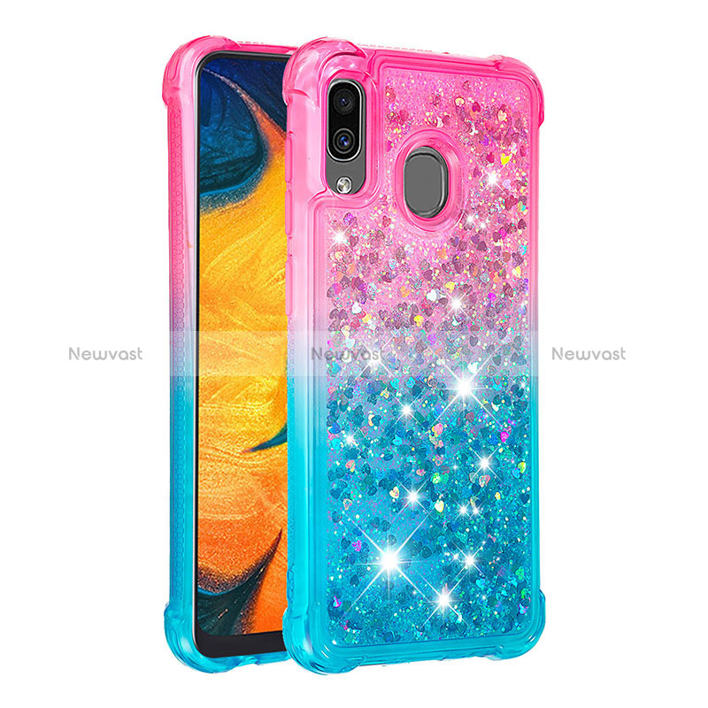 Silicone Candy Rubber TPU Bling-Bling Soft Case Cover S02 for Samsung Galaxy A30