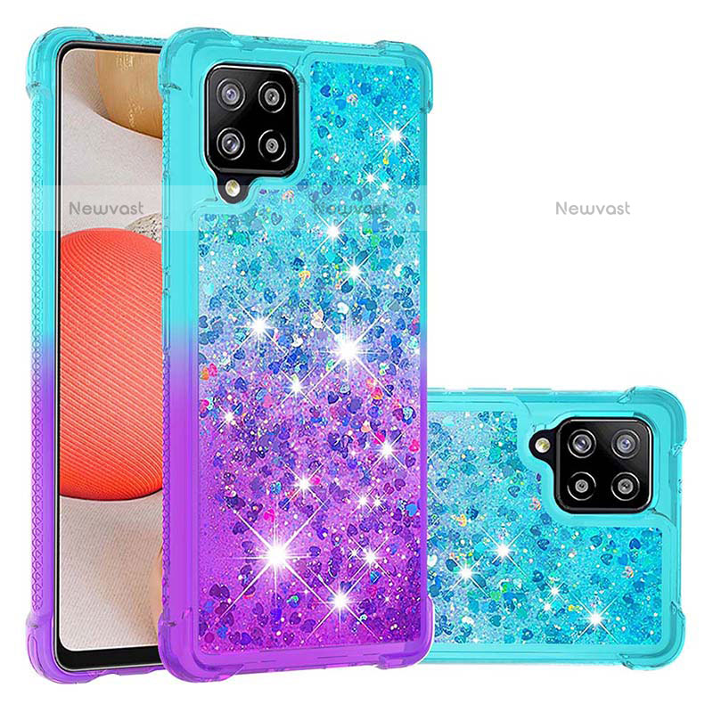 Silicone Candy Rubber TPU Bling-Bling Soft Case Cover S02 for Samsung Galaxy A42 5G Sky Blue