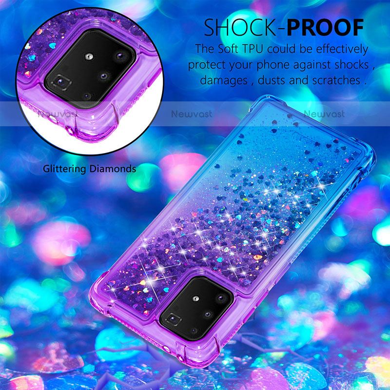 Silicone Candy Rubber TPU Bling-Bling Soft Case Cover S02 for Samsung Galaxy A91