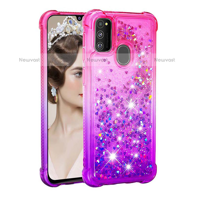 Silicone Candy Rubber TPU Bling-Bling Soft Case Cover S02 for Samsung Galaxy M21