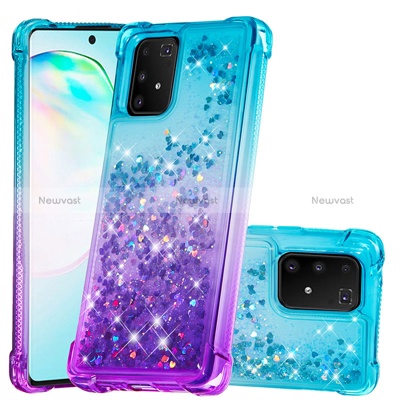 Silicone Candy Rubber TPU Bling-Bling Soft Case Cover S02 for Samsung Galaxy S10 Lite Sky Blue
