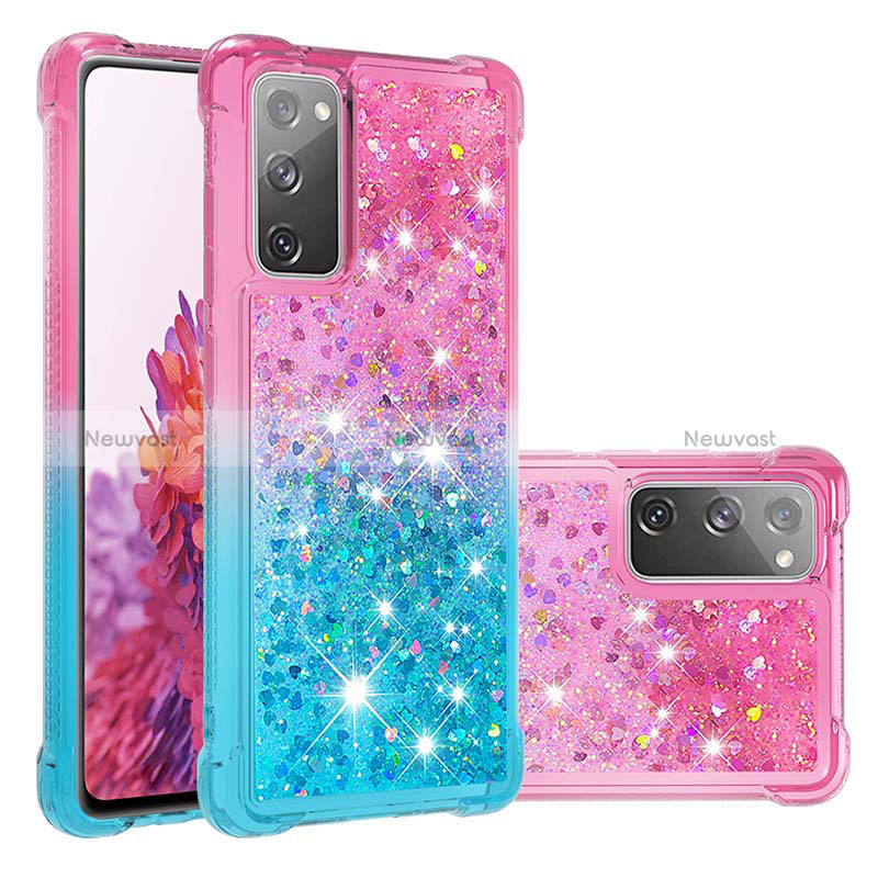 Silicone Candy Rubber TPU Bling-Bling Soft Case Cover S02 for Samsung Galaxy S20 FE 5G Pink