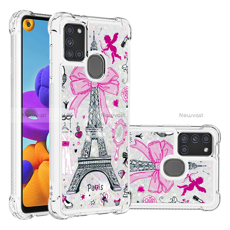 Silicone Candy Rubber TPU Bling-Bling Soft Case Cover S03 for Samsung Galaxy A21s