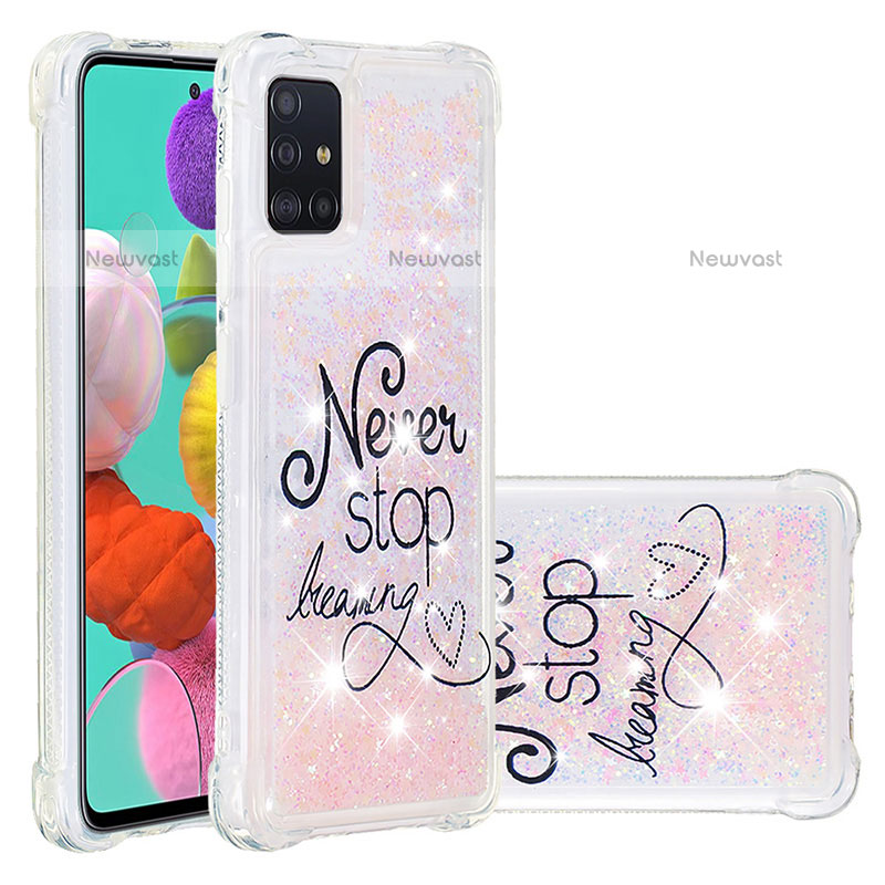 Silicone Candy Rubber TPU Bling-Bling Soft Case Cover S03 for Samsung Galaxy A51 4G Mixed