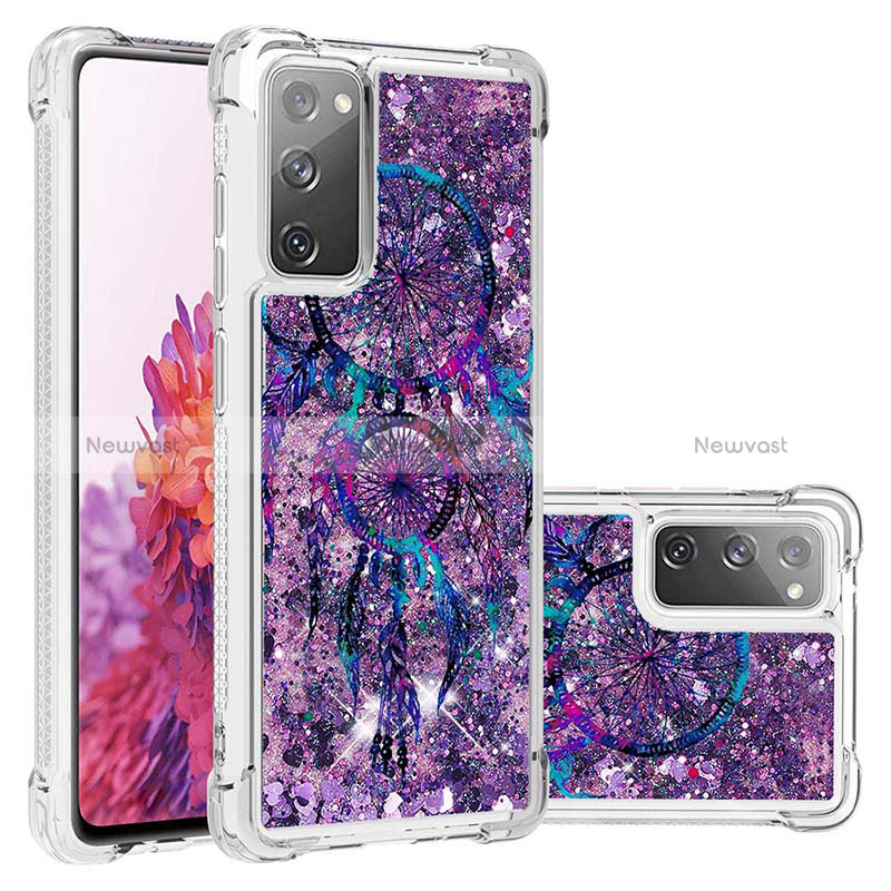 Silicone Candy Rubber TPU Bling-Bling Soft Case Cover S03 for Samsung Galaxy S20 FE 5G Purple