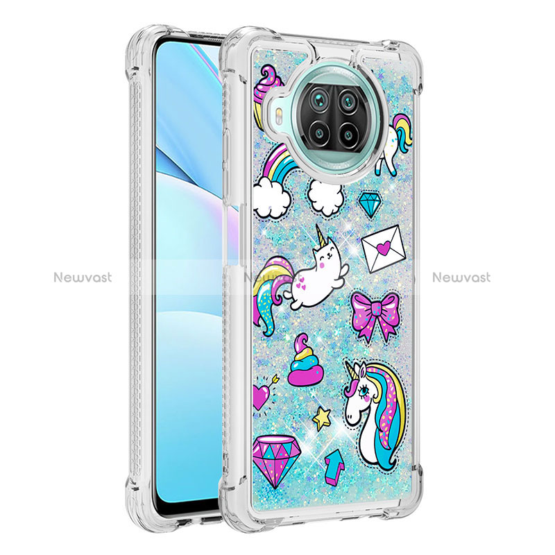 Silicone Candy Rubber TPU Bling-Bling Soft Case Cover S03 for Xiaomi Mi 10T Lite 5G Sky Blue