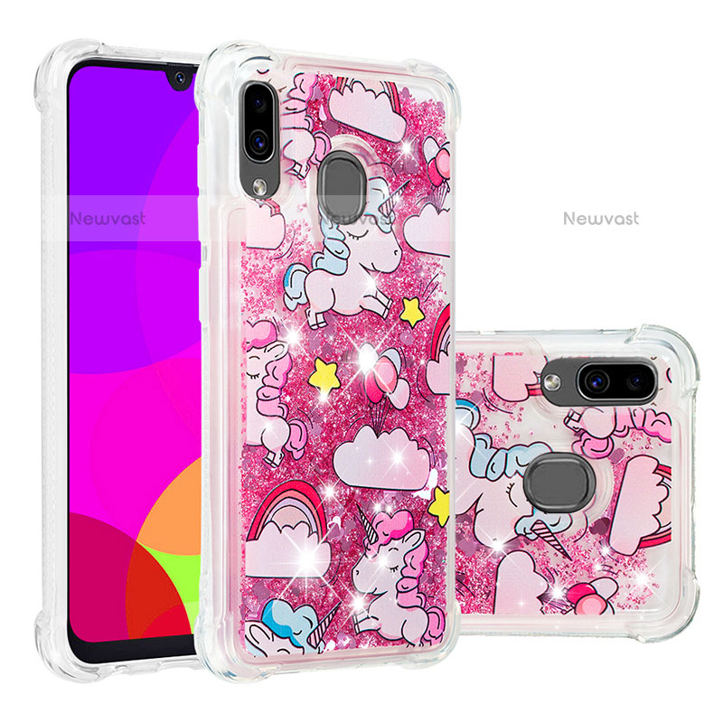 Silicone Candy Rubber TPU Bling-Bling Soft Case Cover S04 for Samsung Galaxy A20