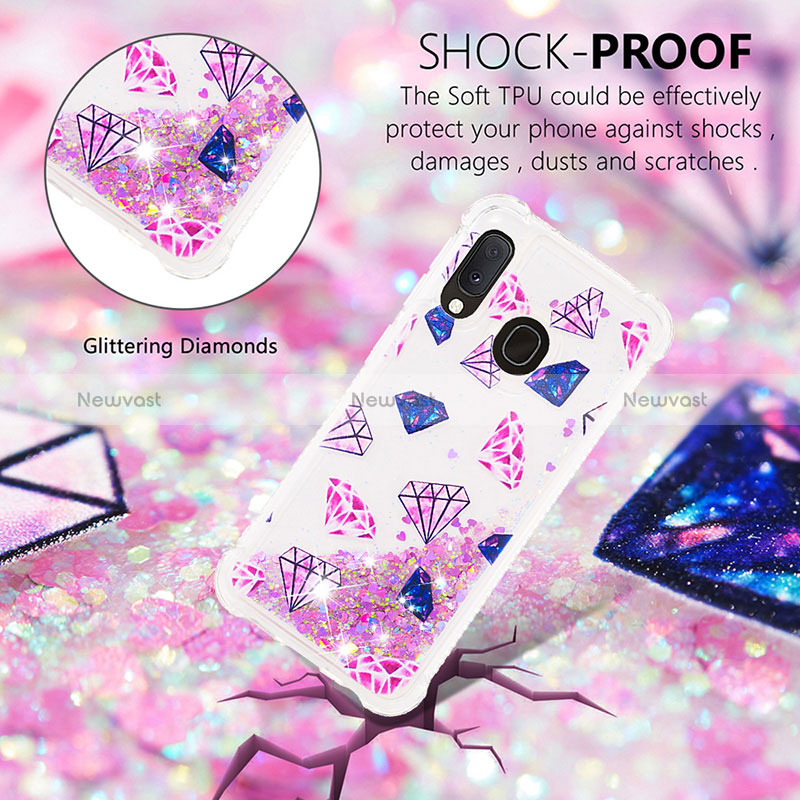 Silicone Candy Rubber TPU Bling-Bling Soft Case Cover S04 for Samsung Galaxy A20e
