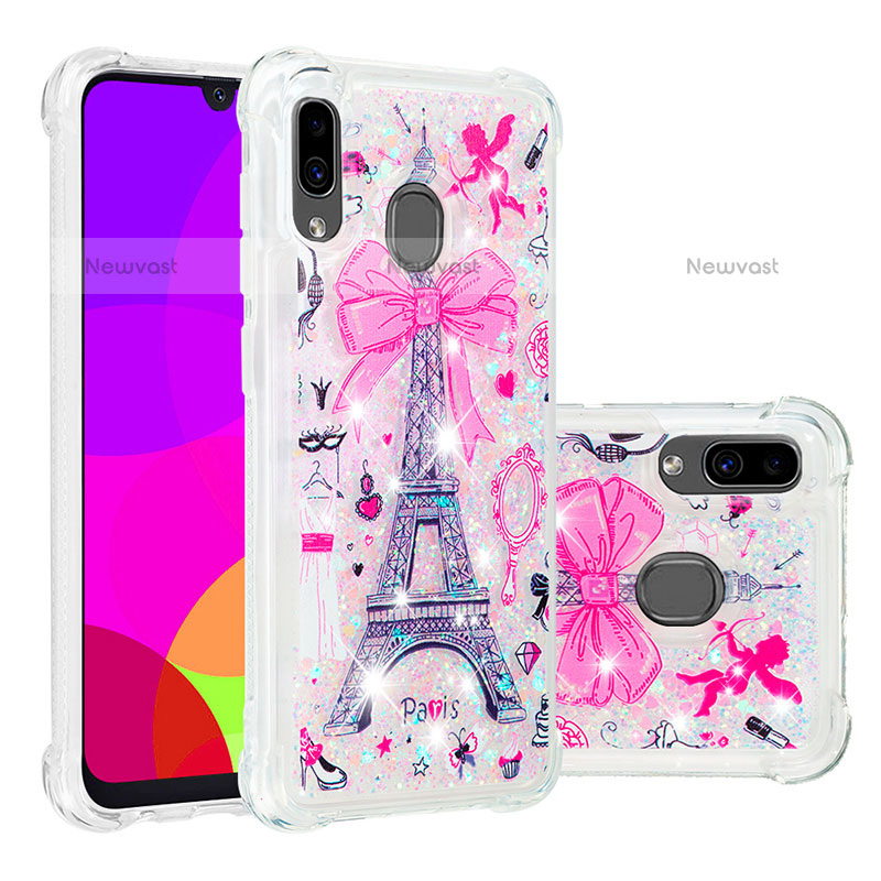 Silicone Candy Rubber TPU Bling-Bling Soft Case Cover S05 for Samsung Galaxy A20