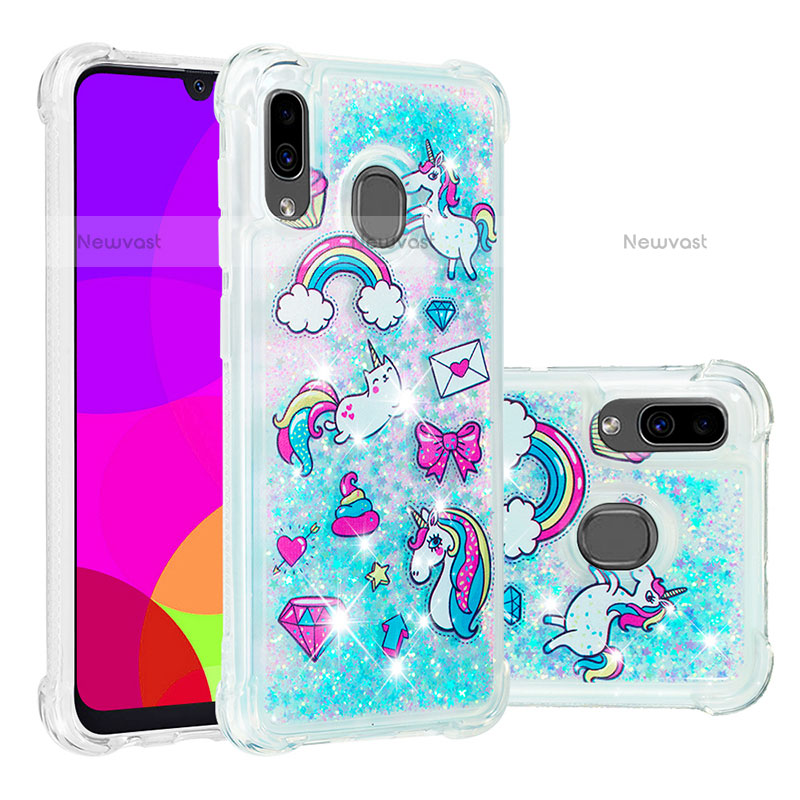 Silicone Candy Rubber TPU Bling-Bling Soft Case Cover S05 for Samsung Galaxy A20