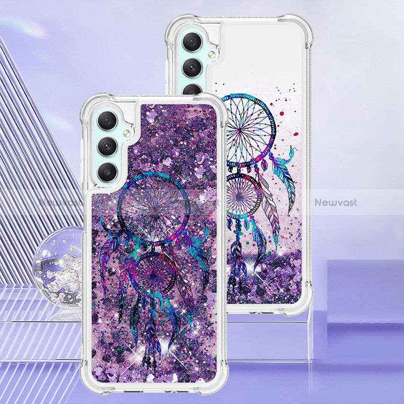 Silicone Candy Rubber TPU Bling-Bling Soft Case Cover YB1 for Samsung Galaxy A25 5G Purple