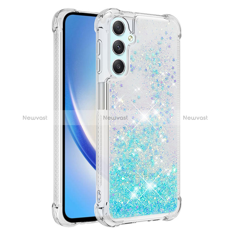 Silicone Candy Rubber TPU Bling-Bling Soft Case Cover YB3 for Samsung Galaxy A25 5G Sky Blue