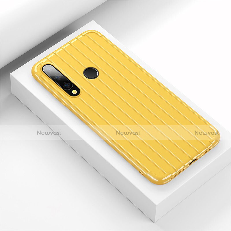 Silicone Candy Rubber TPU Line Soft Case Cover C01 for Huawei Honor 20 Lite Yellow