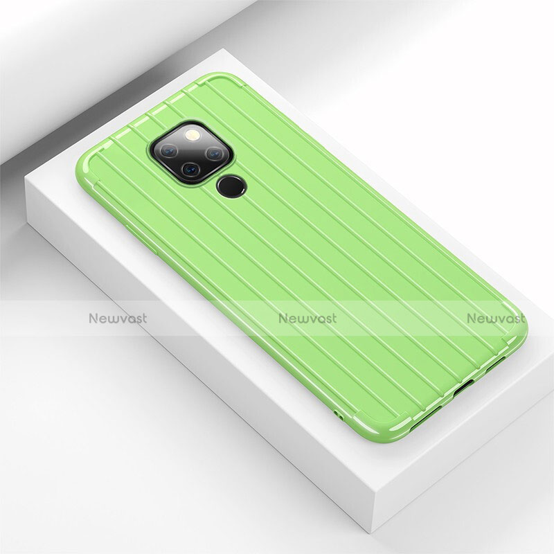 Silicone Candy Rubber TPU Line Soft Case Cover C01 for Huawei Mate 20 Green