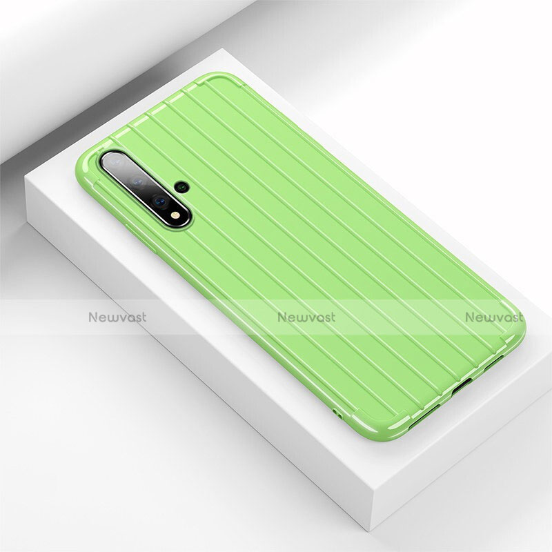 Silicone Candy Rubber TPU Line Soft Case Cover C01 for Huawei Nova 5 Green