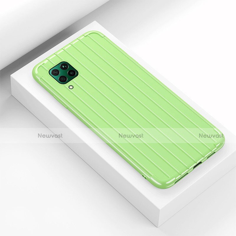 Silicone Candy Rubber TPU Line Soft Case Cover C01 for Huawei P40 Lite Green