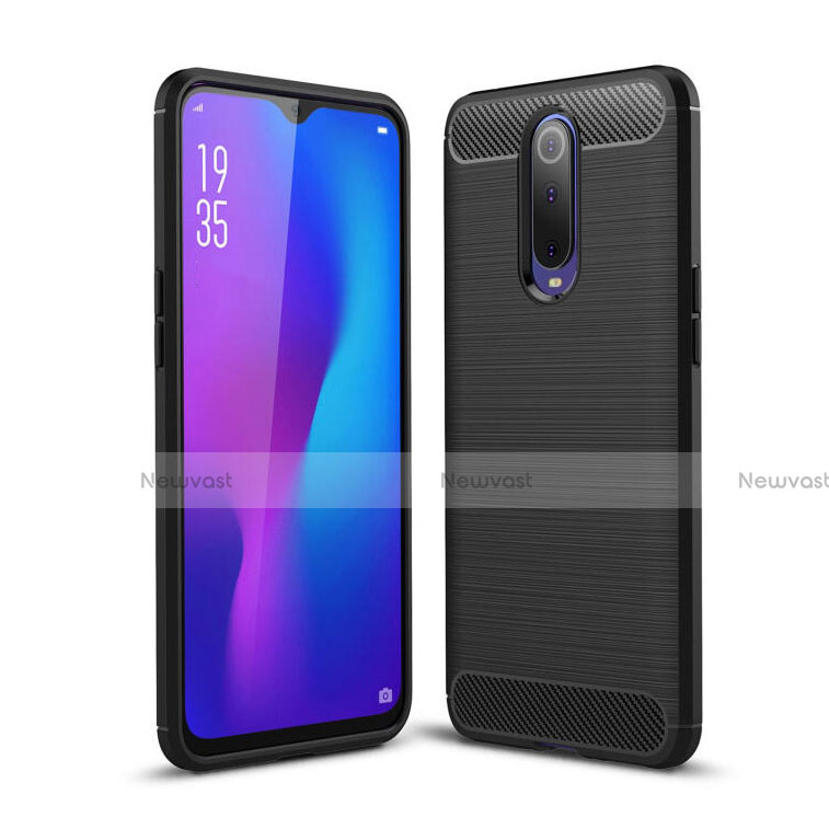Silicone Candy Rubber TPU Line Soft Case Cover C01 for Oppo R17 Pro Black