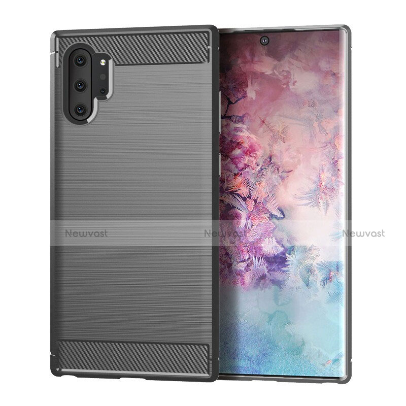 Silicone Candy Rubber TPU Line Soft Case Cover C01 for Samsung Galaxy Note 10 Plus Gray